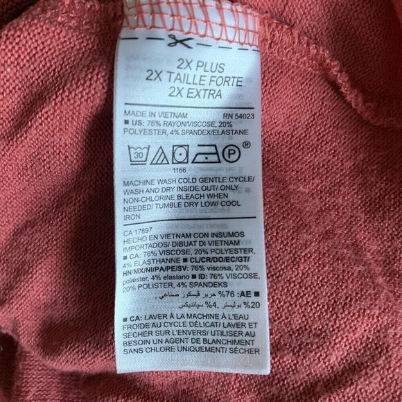 Old Navy Womens Plus Size 2X Pink Fuzzy Stretch Flutter Hem Blouse Top - Picture 5 of 6